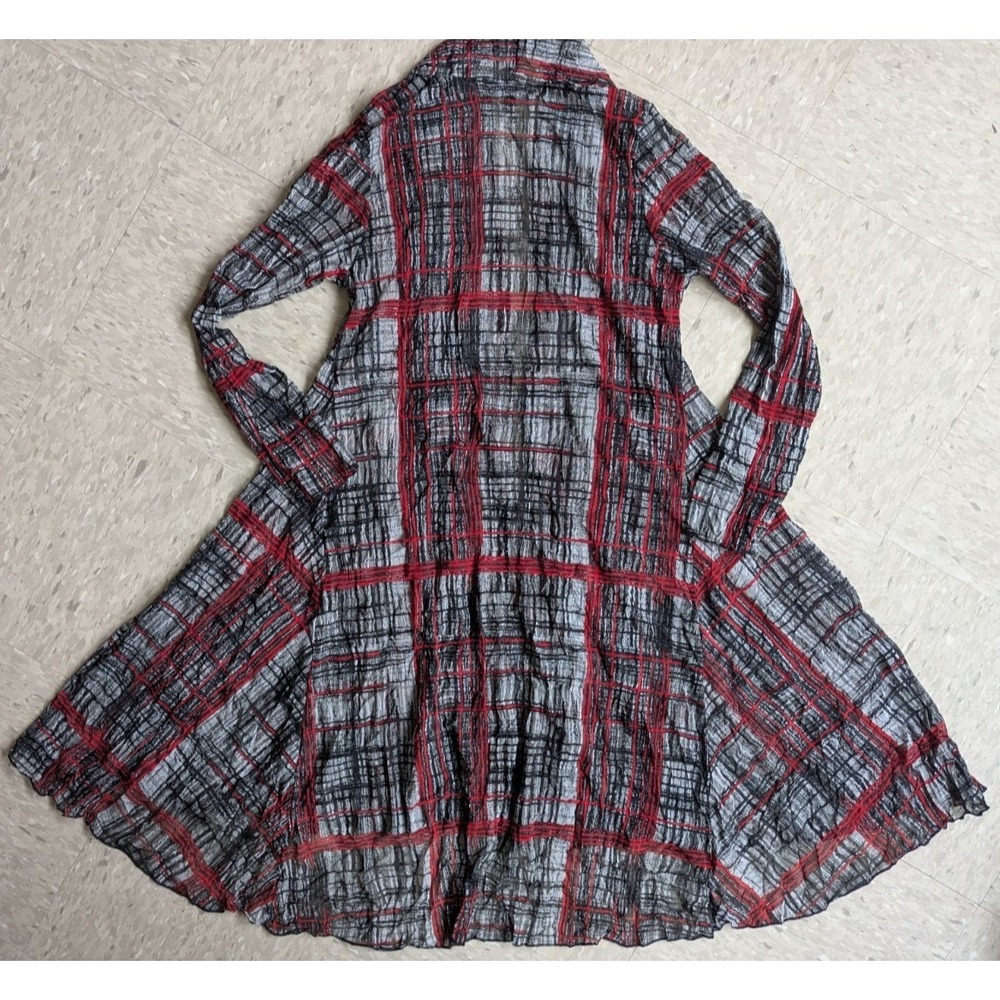 Comfy USA Organza Art To Wear Sheer Lagenlook Overlay Cardigan Jacket Cover Up - Picture 7 of 7